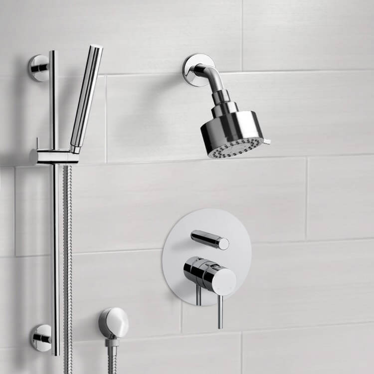Remer SFR73 Chrome Shower Set with Multi Function Shower Head and Hand Shower